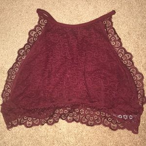 Aerie Scarlet Lace High Neck Bralette
